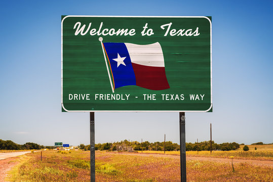 Welcome To Texas State Sign