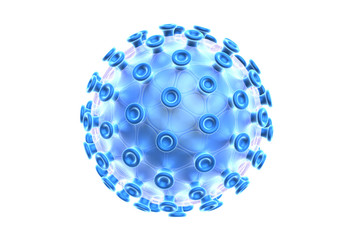 3d rendering virus, bacteria, cell