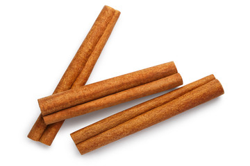 Cinnamon sticks, isolated on white background