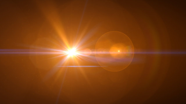 bright orange lensflare