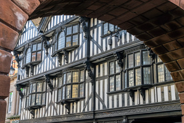 facade of an old building in chester uk