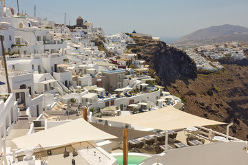 Thira et Oia, île de Santorin en Grèce