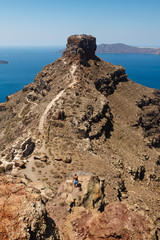 Oia et Fira île de Santorin en Grèce