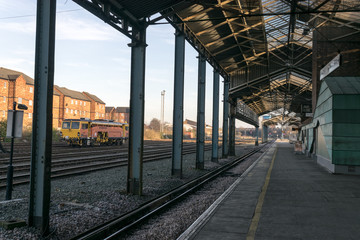 Fototapeta na wymiar Railway station in Chester UK