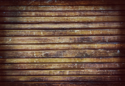 Old wooden log house wall background texture