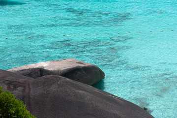 Fototapeta premium Landscape view of Similan Island and Phuket Island, tropical island in Thailand. Very beautiful and paradise beach and sea.