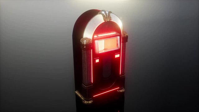 loop retro jukebox in the dark