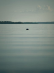 Papierschiff auf dem Meer