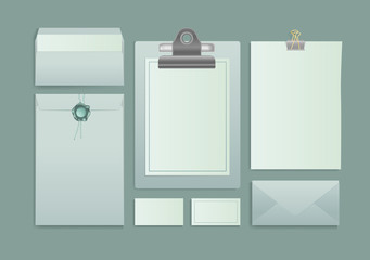 Realistic Branding Mockup set. Corporate identity mockup.