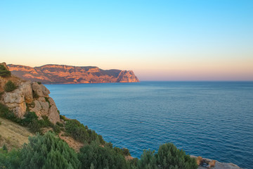 panoramic sea view from the height