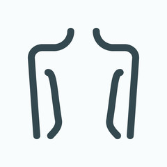 Body icon. Woman body care vector icon