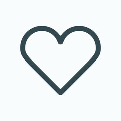 Love heart icon sign, like heart vector icon