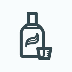 Oral rinse icon. Oral care vector icon