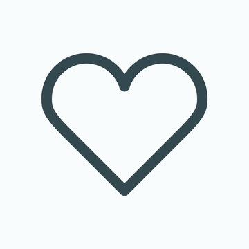 Love heart icon sign, like heart vector icon
