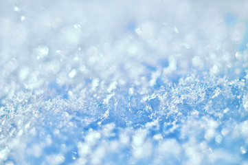 Snow Cover Close-up Bokeh Background