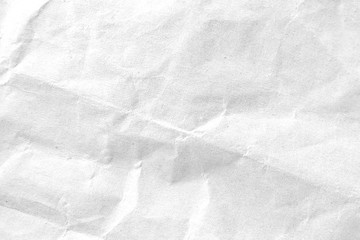 White crumpled paper texture background. Close-up.