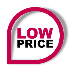 red vector banner low price