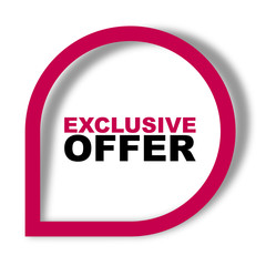 red vector banner exclusive offer