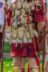 Ancient costume of a Roman soldier