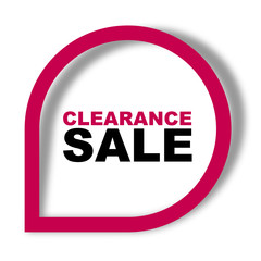 red vector banner clearance sale