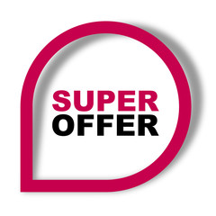 red vector banner super offer