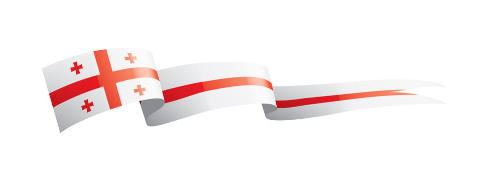 Georgia flag, vector illustration on a white background