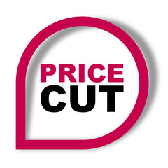 red vector banner price cut