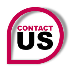 red vector banner contact us