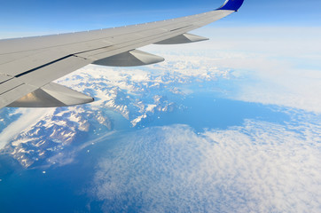 Obraz premium Greenland's east coast from the plane 1