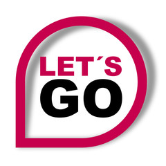 red vector banner lets go