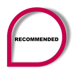 red vector banner recommended