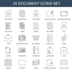 25 document icons