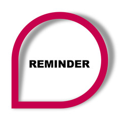red vector banner reminder