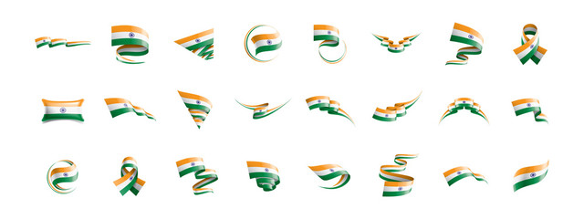 Fototapeta na wymiar India flag, vector illustration on a white background