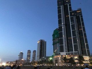 Fototapeta na wymiar Skyscrapers near the Coast in Colombo, Sri Lanka
