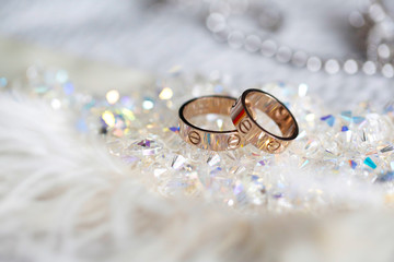 Obraz na płótnie Canvas Luxury wedding rings