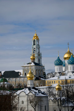 Trinity Sergius Lavra. Sergiyev Posad, Russia. Popular landmark. UNESCO World Heritage Site.