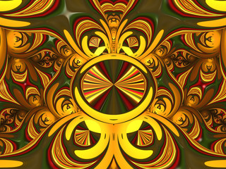 Abstract fractal pattern. Colorful spotted background for art projects, business, banner, template, card. 3D illustration