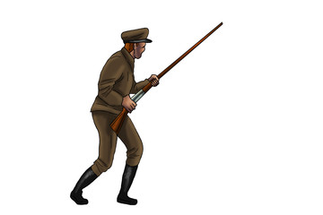 Obraz premium hunter with shotgun