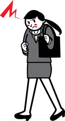 怒っているビジネスウーマン