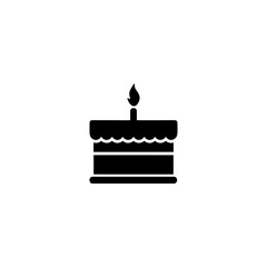 Birthday cake icon logo