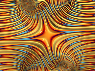 Beautiful optical illusion for art projects, cards, business, posters. 3D illustration, computer-generated fractal