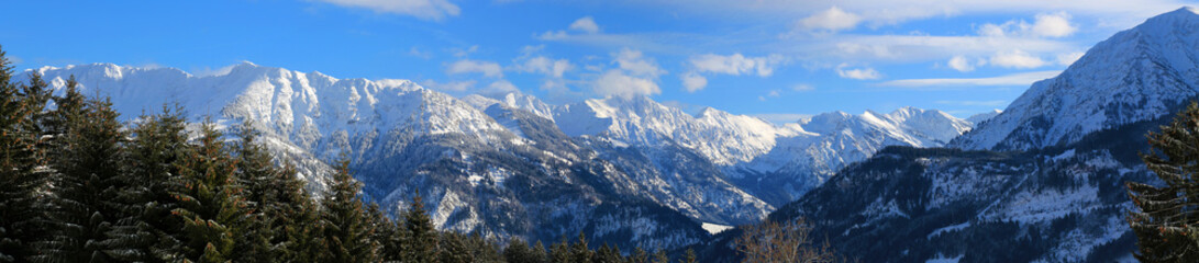 Fototapeta na wymiar Allgäu - Berge - Alpen - Panorama - Winter