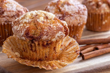 Closeup of a French Toast Muffin