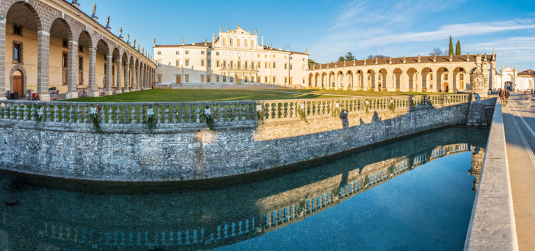 Villa Manin, former residence of the Doge of Venice. Colors of the sunset. Passariano, Codroipo