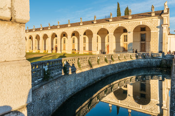 Villa Manin, former residence of the Doge of Venice. Colors of the sunset. Passariano, Codroipo