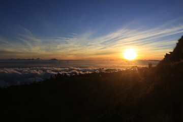 Sunrise on top bawakaraeng mt