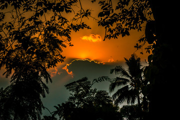 sunset in the clouds