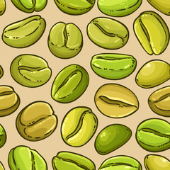 green coffee vector pattern