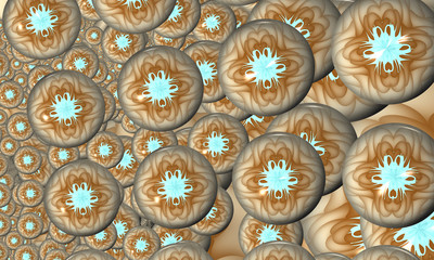 Beautiful abstract background for art projects, cards, business, posters. 3D illustration, computer-generated fractal